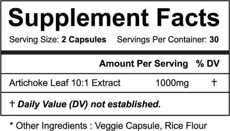 Vitapia Artichoke Leaf Extract 500mg(5000mg) per Serving - Aritchoke Extract 10:1-60 Veggie Capsules - Vegan and Non-GMO - Support Digestive Health, Liver Health, Antioxidant and Healthy Metabolism