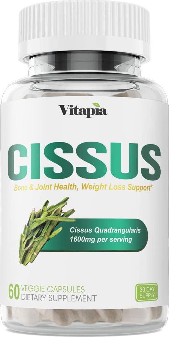 Vitapia Cissus Quadrangularis - 1600mg per Serving - Veggie Capsule - Bone Health, Joint Health Support* - 30 Day Supply - Non GMO and Gluten Free