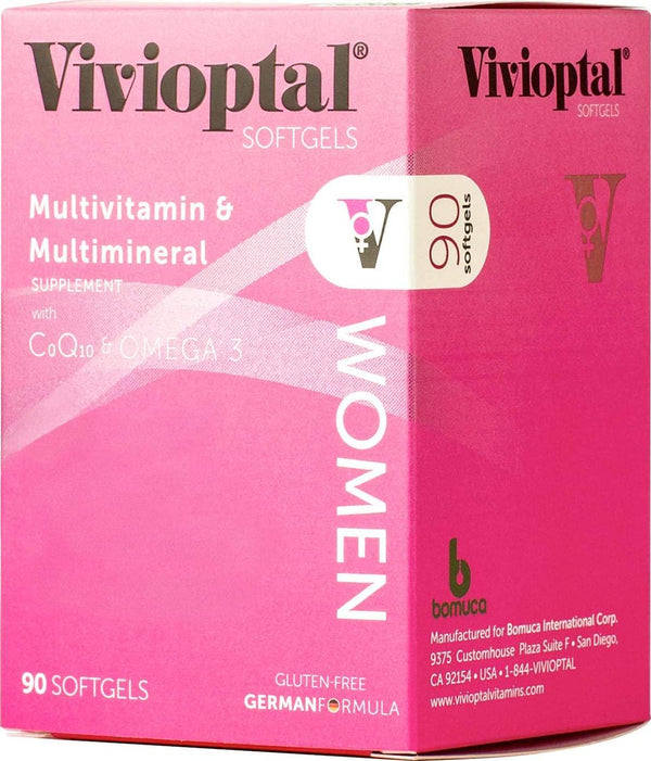 Vivioptal Women 90 Capsules - Multivitamin and Multimineral Supplement - CoQ10 and Omega-3