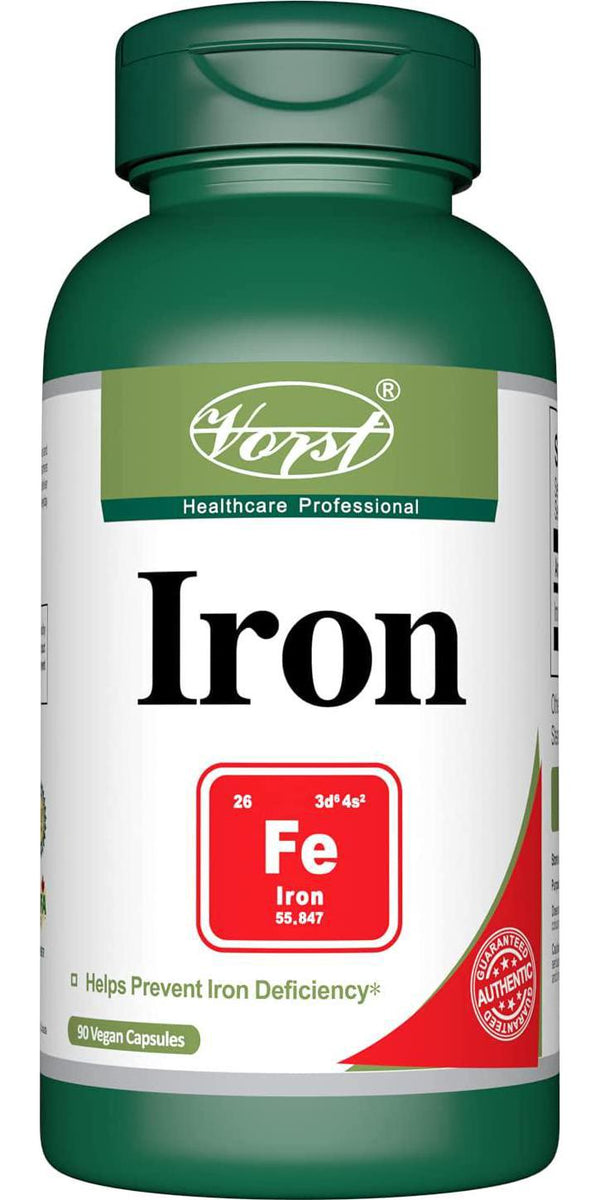 Vorst Iron 45mg 90 Vegan Capsules (Ferrous Fumarate) | Supplement for Women and Men