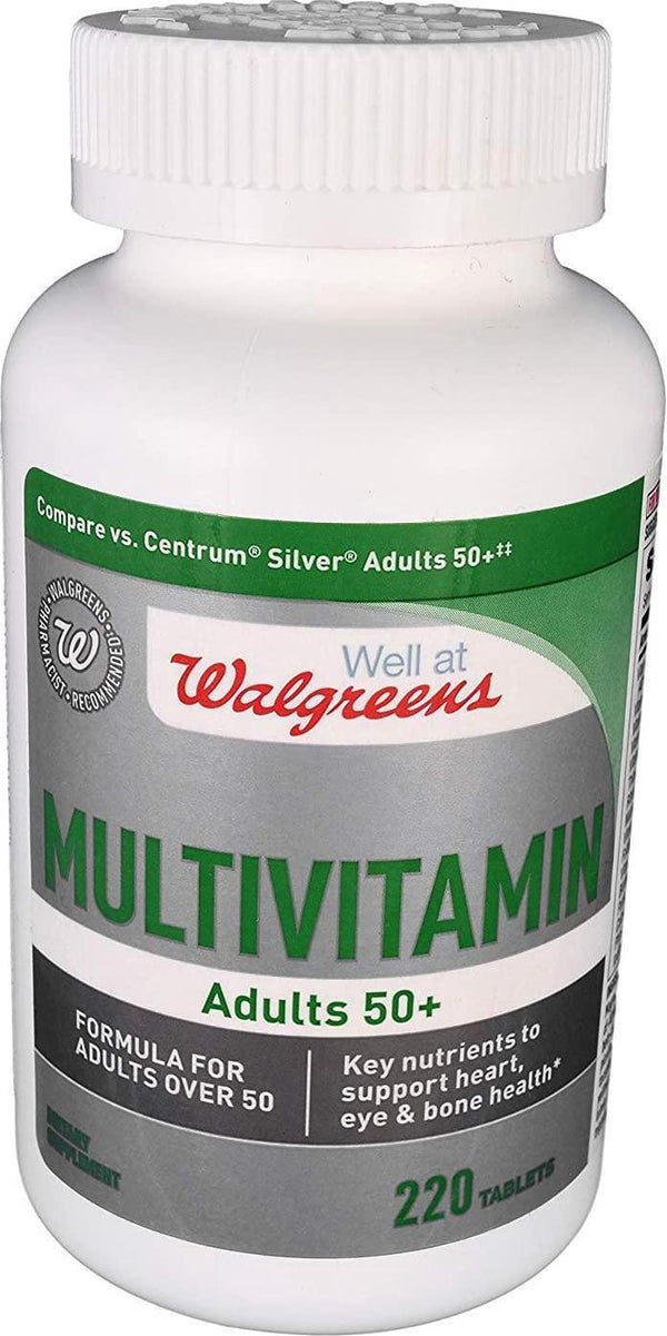 Walgreens Multivitamin Adults 50+, Tablets, 220 ea