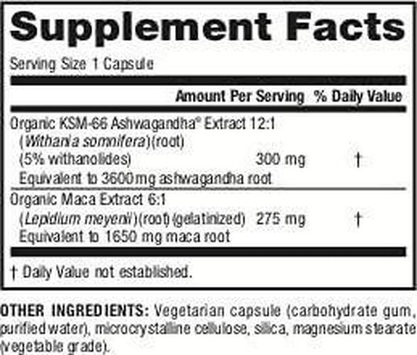 Webber Naturals Ashwagandha with Maca, 3,600 mg of Ashwagandha Root with 1,650 mg of Maca Root Per Pill, 60 Vegetarian Capsules, Gluten Free, Non-GMO