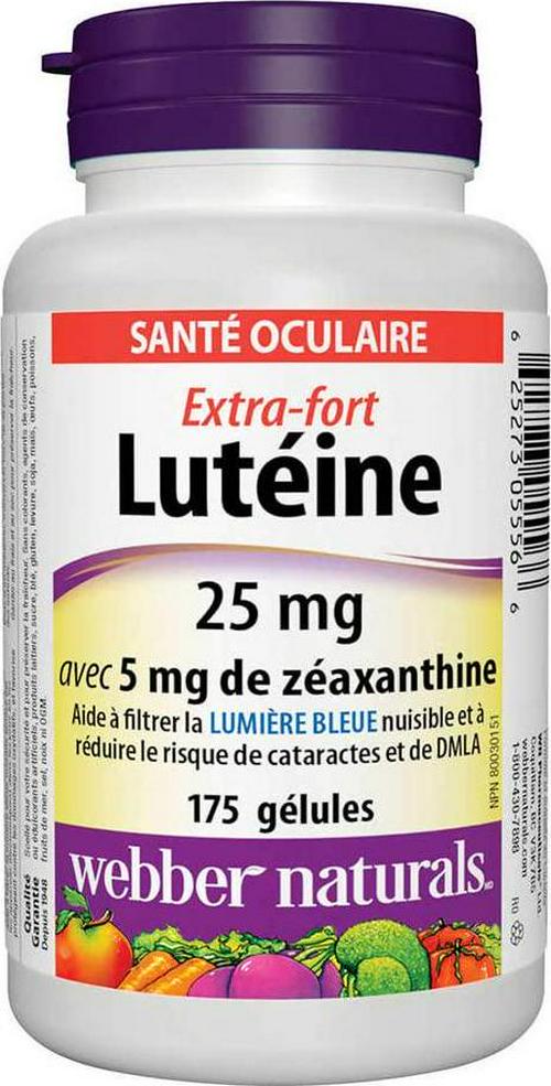 Webber Naturals Lutein 25 mg with Zeaxanthin 5 mg for Eye Health 175 Softgels