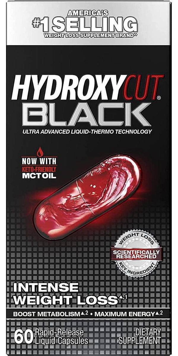 Weight Loss Pills for Women and Men | Hydroxycut Black | Weight Loss Supplement Pills | Energy Pills to Lose Weight | Metabolism Booster for Weight Loss | Weightloss and Energy Supplements | 60 Pills