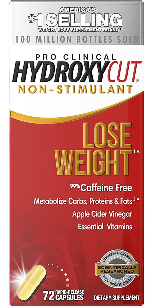 Weight Loss Pills for Women and Men | Hydroxycut Non Stimulant Pro Clinical | Non Stim Weight Loss Supplement Pills | Apple Cider Vinegar to Lose Weight | Metabolism Booster for Weight Loss, 72 Capsules