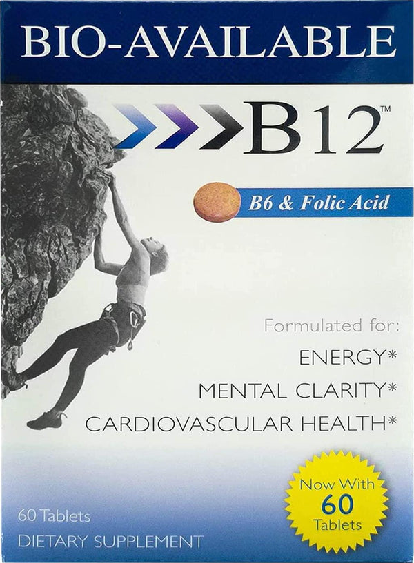 Wellgenix Bio-Available Sublingual B12 B6 W/Folic Acid Vitamin Formulated for High Absorption - Nutritional Multivitamin Supplement Methylcobalamin, Vitamin C, Biotin- Fast Dissolve (60 ct) (1)