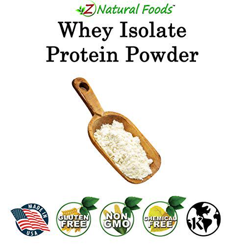 Whey Protein Isolate - Unflavored - All Natural Protein Powder Made in The USA - Mix in A Smoothie, Shake, Drink, Or Recipe - Hormone Free, Unsweetened, Non GMO, Kosher and Gluten Free - 5 lb