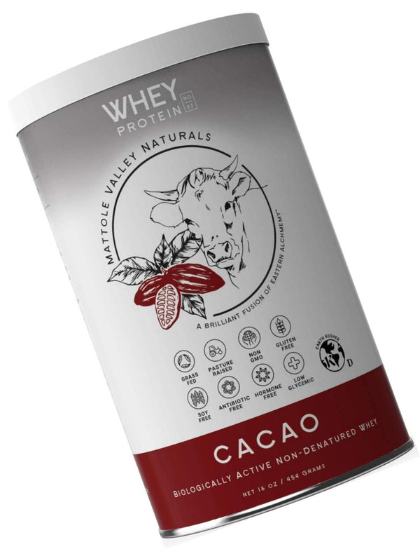 Whey Protein Powder - 16 oz - Grass-Fed - Chocolate - Gluten-Free with Probiotics and Amino Acids - Natural Digestive Enzymes, Vitamin D