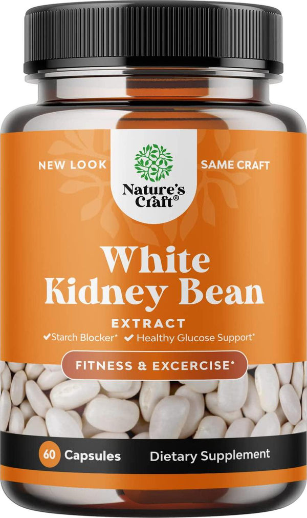 White Kidney Bean Energy Booster - White Kidney Bean Extract Pill and Natural Vegetarian Supplements - Natural Energy Pills and White Bean Extract Supplements