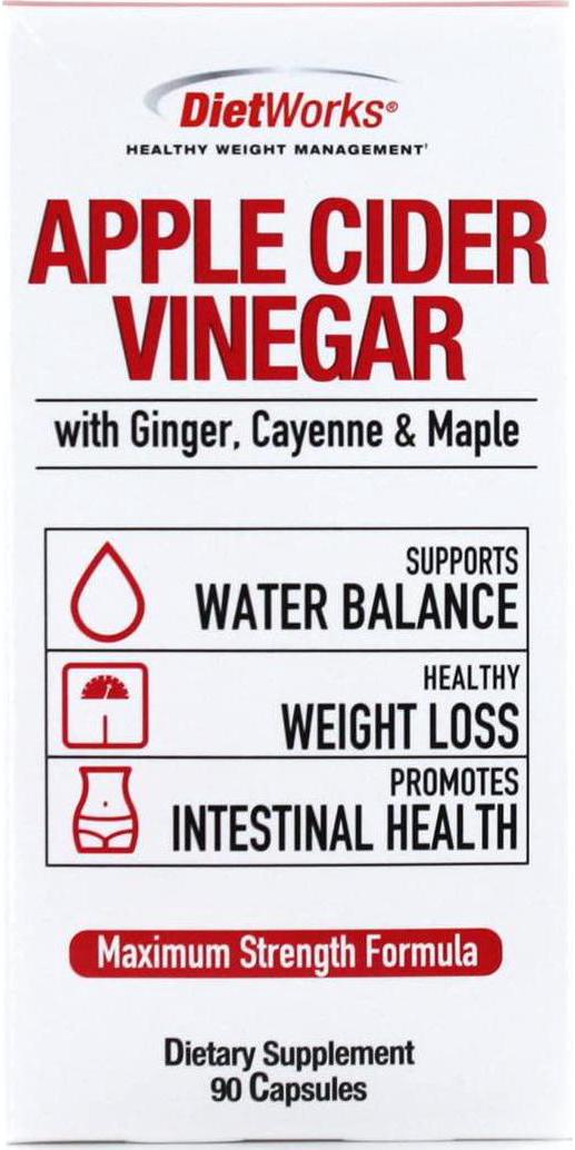 Windmill Dietworks Apple Cider Vinegar Capsules Ea, Ginger, Cayenne and Maple, 90 Count
