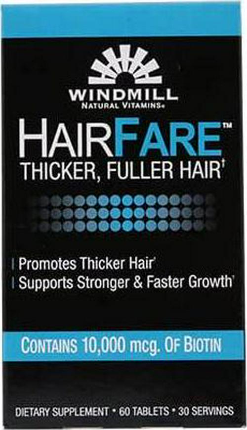 Windmill Hair Fare Vitamin Supplement Caplets for Hair - 60 Ea