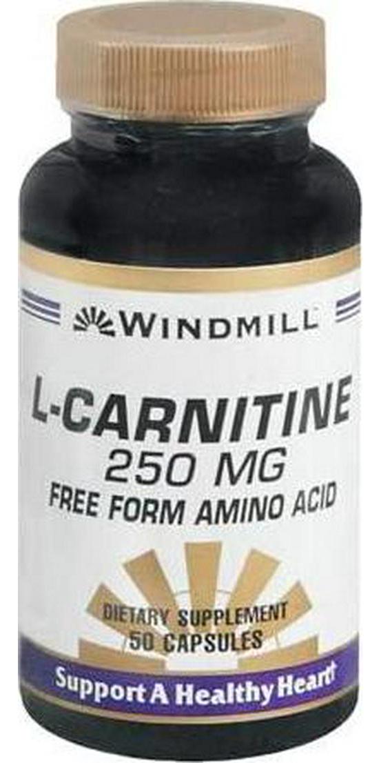 Windmill L-Carnitine 250 mg Capsules 50 Count (3 Pack)