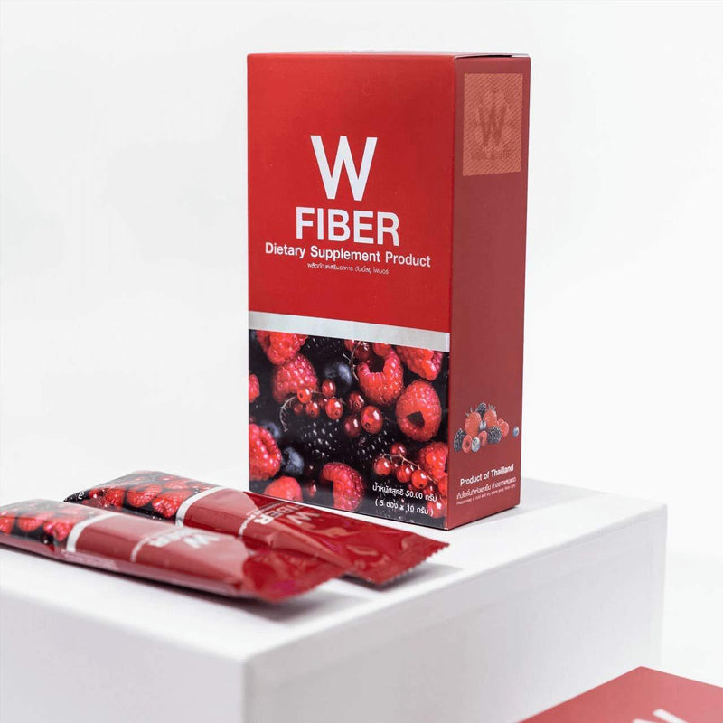 Wink White W Fiber Supplement Detox Instant Slim Weight Control Loss Reduce Belly,1 Box (5 Sachet x 10g)