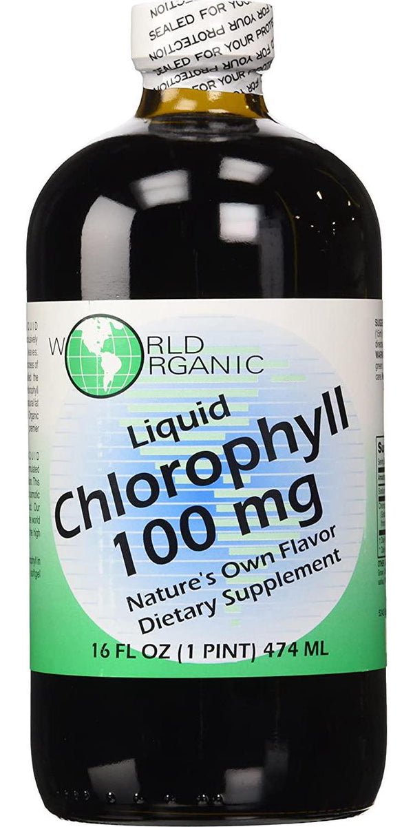 World Organics Chlorophyll Supplement, 100 mg, 16 Ounce, 16 Fl Oz (Pack of 1)