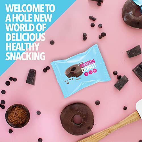 Wow! Protein Donuts, High Protein Snacks, Low Carb, Low Calorie, and Low Sugar, Healthy Snack with 11g of Protein (Chocolate, Pack of 12)