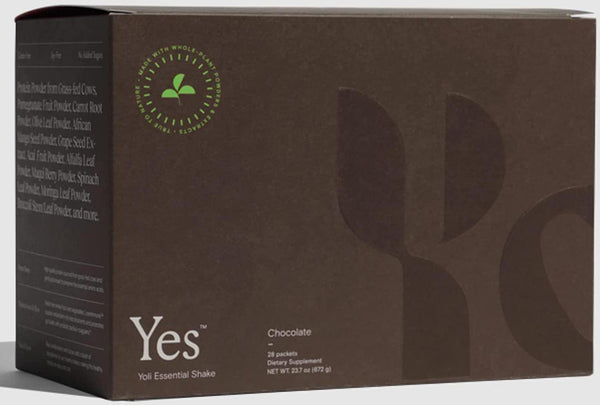 Yoli YES Vegan Protein Shake Box 28 Count (Chocolate)