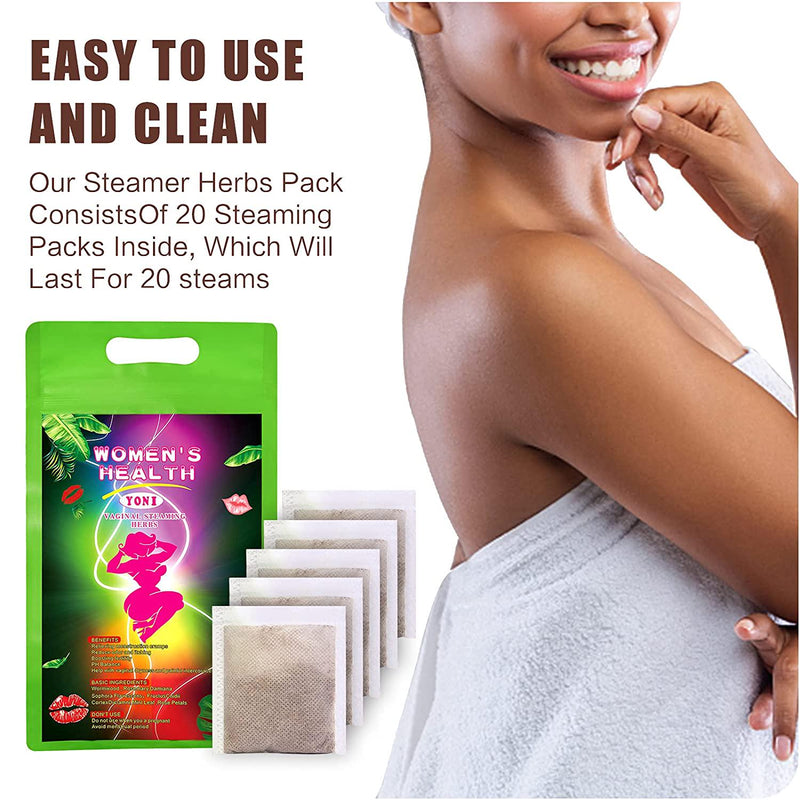 Yoni Steam Herbs for Cleansing(20 Bags),Yoni Herbs for Steaming,100% Organic Herbal Blend Yoni Steaming Herbs for Women Cleansing,Tightening Home Use