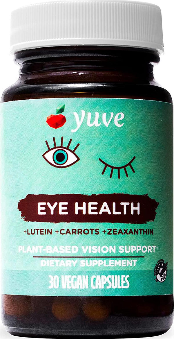Yuve Natural Lutein 20mg Vitamin Supplement - Benefits for Dry Eyes - Reduce Eye Strain and Fatigue - Vegan, Non-GMO, Gluten-Free - Memory, Brain and Focus Booster - Lutemax 2020-30 Veggie Caps
