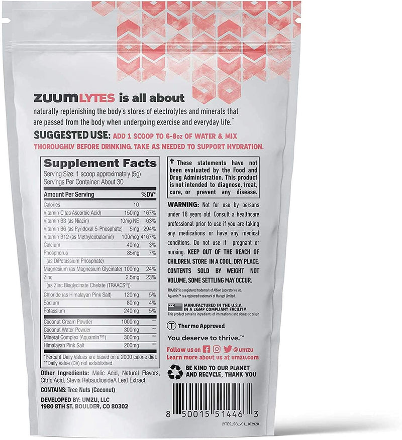 ZUUM Lytes Electrolyte Drink Powder (Strawberry Banana)