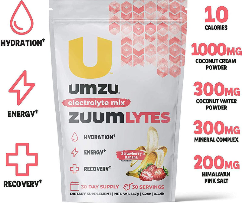 ZUUM Lytes Electrolyte Drink Powder (Strawberry Banana)
