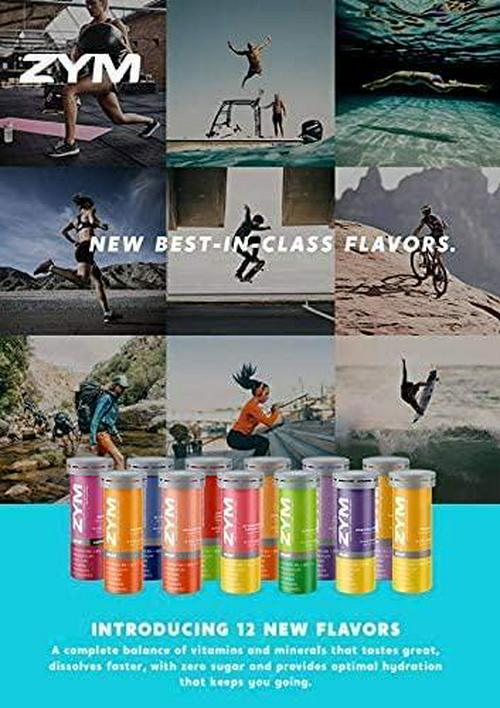 ZYM Sport Electrolyte Effervescent Tablets - Natural Electrolyte Replacement Supplement for Fast Hydration and Energ (Citrus Fruit, 2 Pack)