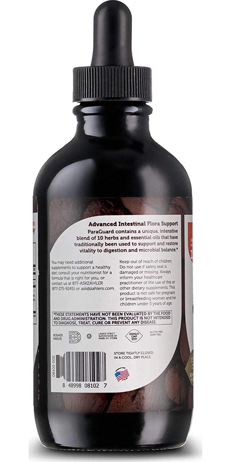 Zahler ParaGuard, Advanced Cleanse and Digestive Supplement, Intestinal Support for Humans with Wormwood, Kosher (4OZ)
