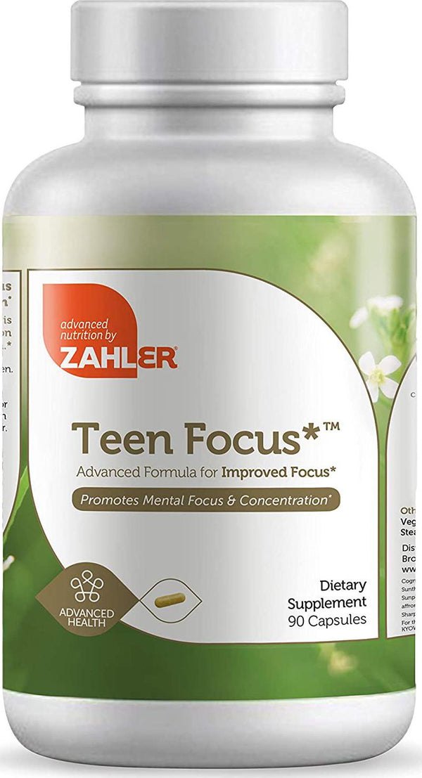 Zahler TeenFocus, Advanced Formula for Improved Focus and Concentration, Certified Kosher, 90 Capsules