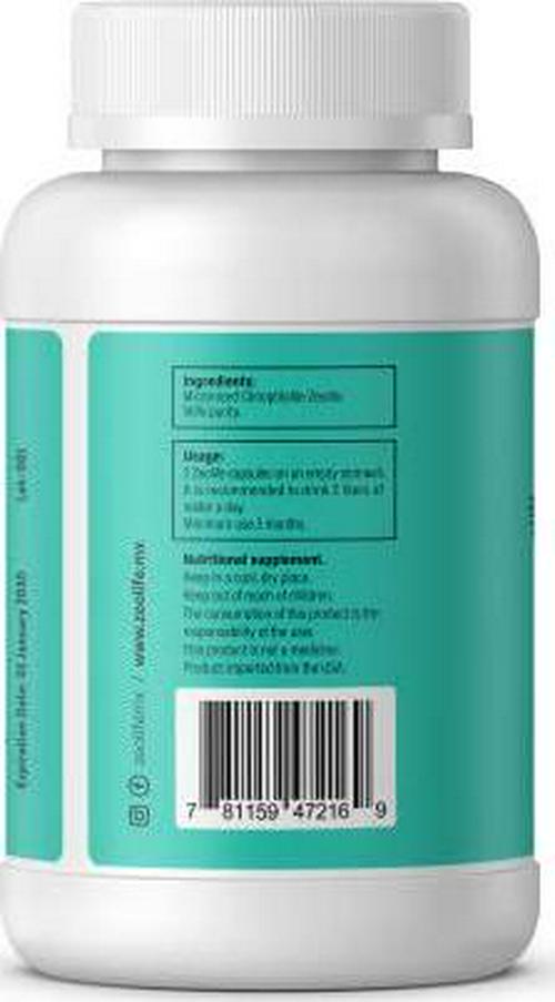 Zeolite Activated Micronized Clinoptilolite Zeolite 96% Purity. Ultra FINE 3 Bottles with 60 Capsules Each Bottle 180 Capsules for Three Bottles