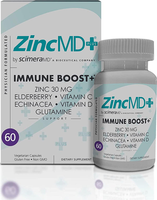 ZincMD | Zinc | Elderberry | Vitamin C | Echinacea | Immune Support Supplement with Elderberry | Immunity Booster and Defense | by ScimeraMD