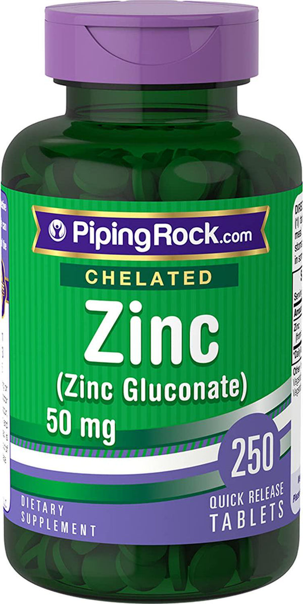 Zinc 50mg Gluconate 250 Tablets