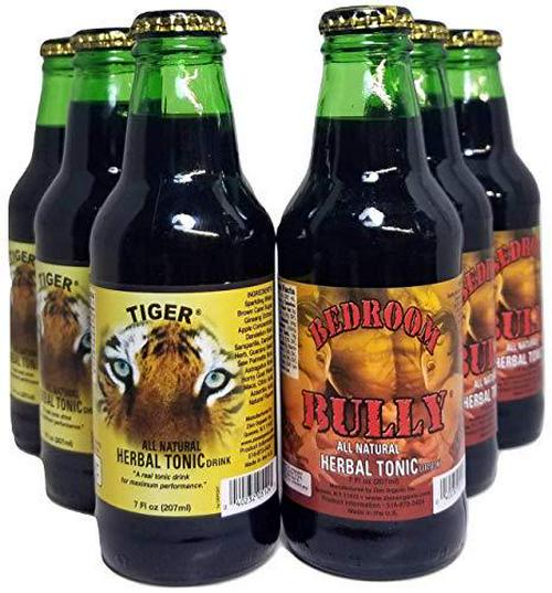 Zion Brand Herbal Tonic Variety 6-Pack - Tiger and Bedroom Bully - 7 OZ Each