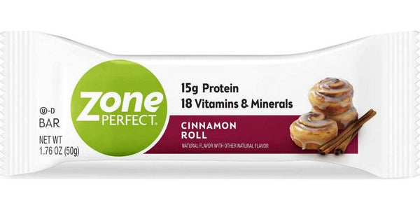Zone Perfect Protein Bars, Cinnamon Roll, 15g of Protein, Nutrition Bars with Vitamins and Minerals, Great Taste Guaranteed, 20 Bars