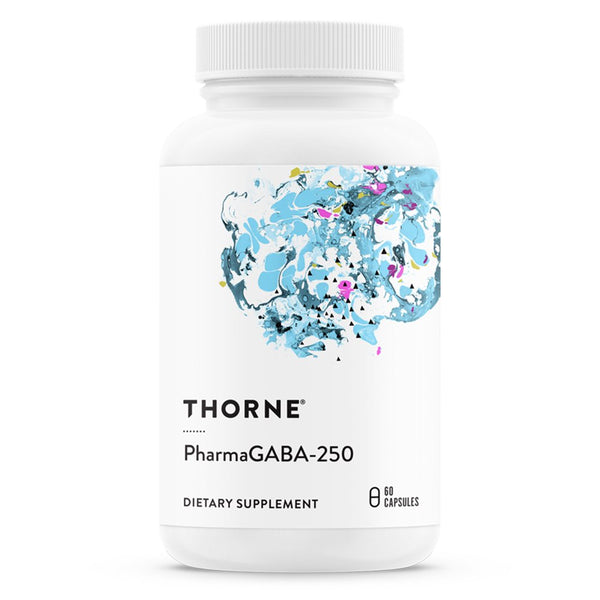 Thorne Pharmagaba-250, GABA Supplement, 250 Mg Natural Source Gamma-Aminobutyric Acid, Promotes a Calm, Relaxed, Focused State of Mind, 60 Capsules