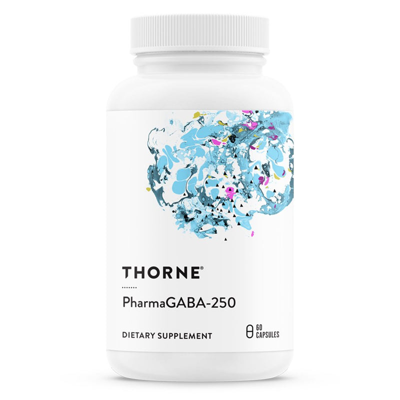 Thorne Pharmagaba-250, GABA Supplement, 250 Mg Natural Source Gamma-Aminobutyric Acid, Promotes a Calm, Relaxed, Focused State of Mind, 60 Capsules