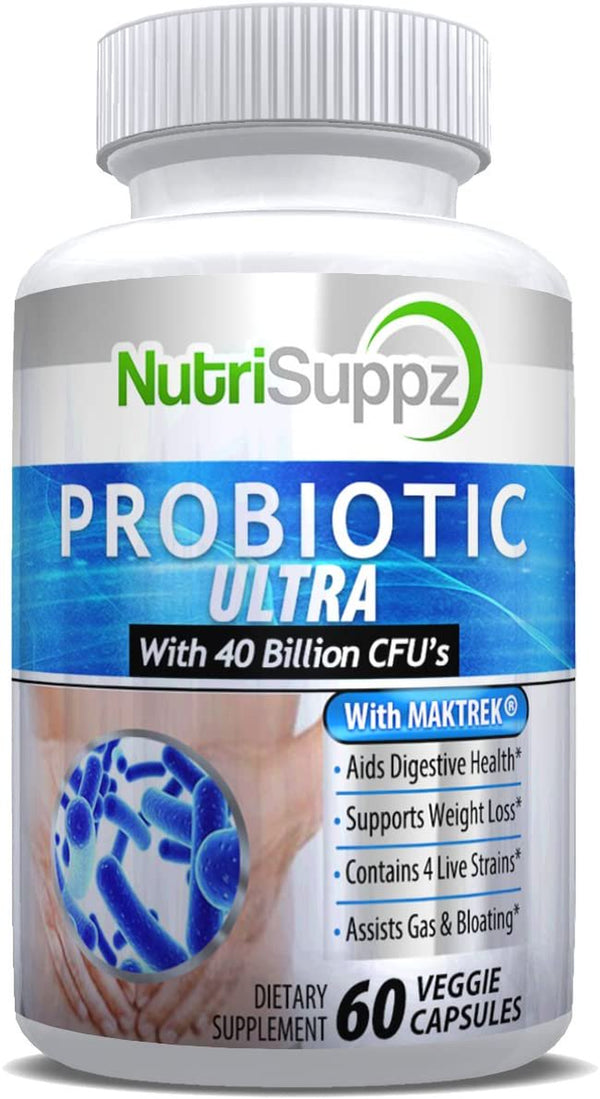 Nutrisuppz Ultimate Gut Health: Premium Probiotics for Digestive Balance, Immune Support, and Overall Wellness - Boost Your Gut Flora with Trusted Probiotic Strains