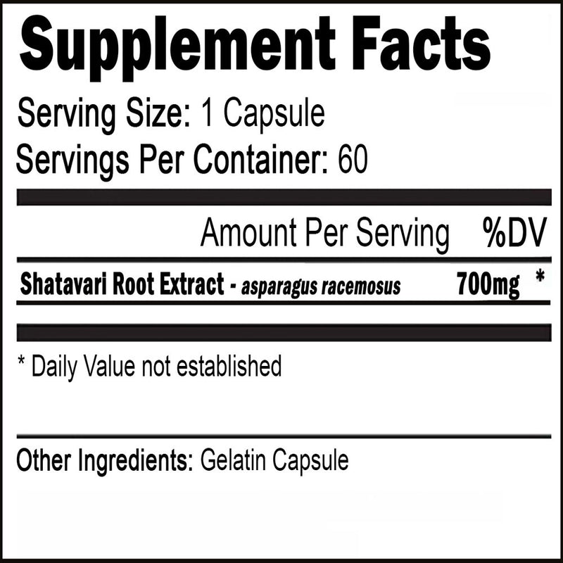 VH Nutrition Shatavari 700Mg - Promotes Hormone Balance, Natural Estrogen, Reproductive Health & Breastfeeding Pills for Women - 60 Capsules
