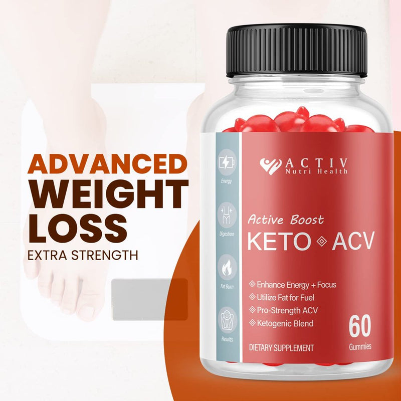 (1 Pack) Activ Active Boost Keto ACV Gummies - Supplement for Weight Loss - Energy & Focus Boosting Dietary Supplements for Weight Management & Metabolism - Fat Burn - 60 Gummies