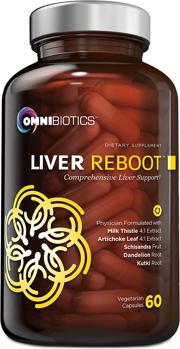 Liver Detox Supplement - Milk Thistle Extract, Globe Artichoke, Dandelion Root - 60 Vegan Capsules