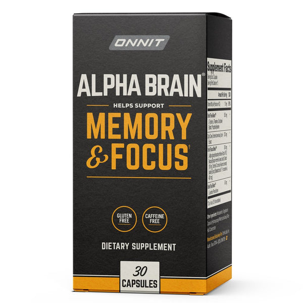 ONNIT Alpha BRAIN Premium Nootropic Brain Health Supplement, Memory and Focus Support, 30 Ct