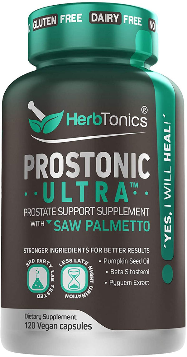 Prostate Support Supplement for Men'S Health with Saw Palmetto Beta Sitosterol, Pumpkin Seed, Pyguem, Bladder & Less Urination - Men Prostate Health DHT Blocker 120 Vegan Pills Capsules