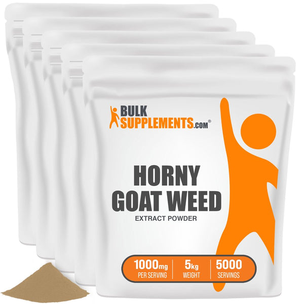 Bulksupplements.Com Horny Goat Weed Powder - Womens Libido Booster - Horny Goat Weed Extract - Horny Goat Weed for Men (5 Kilograms - 11 Lbs)