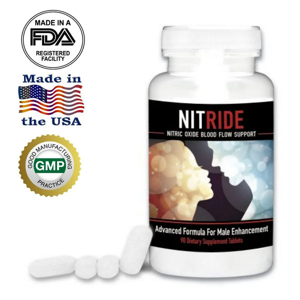 Nitride Premium Nitric Oxide Booster for Increased Blood Flow, Stamina, Stimulate Libido & Ability, Men, Push beyond Former Limits Today (1 Bottle)
