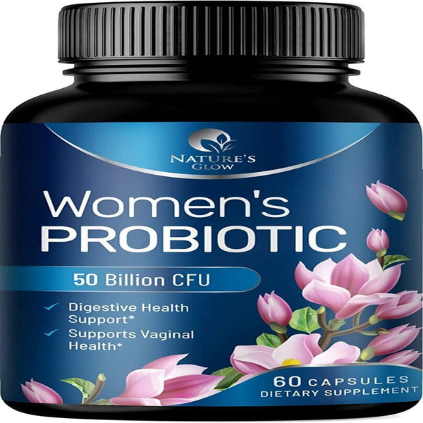 Nature'S Glow Women 'S Probiotics for Digestive Health, Immune Support, & Vaginal Health - 60 Capsules