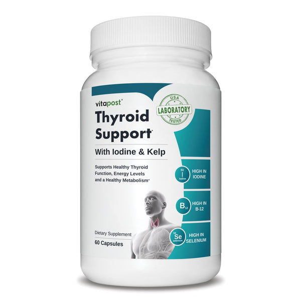 Vitapost Thyroid Support Supplement with Iodine, Kelp - 60 Capsules