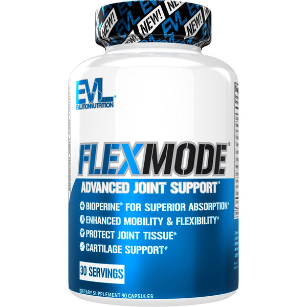 Evlution Nutrition High Absorption Joint Support Supplement - Flexmode Joint Supplement with Advanced Joint Vitamins Including Glucosamine Chondroitin MSM Boswellia and Hyaluronic Acid - 30 Servings
