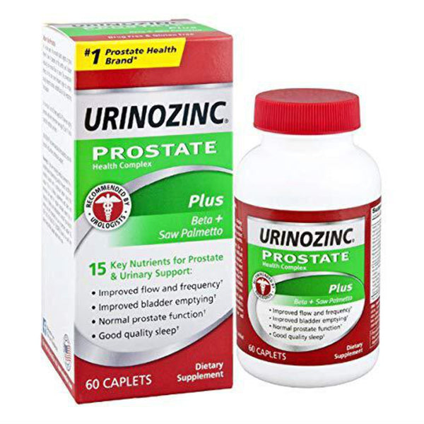 Urinozinc plus - Prostate Supplement with Beta Sitosterol Saw Palmetto - Reduce Frequent Urination Concerns Support Your Prostate Health, 60 Caplets