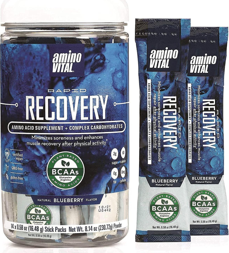 amino VITAL Action (Lemon) and Rapid Recovery Bundle- Vegan BCAAs Amino Acid Mix | Hydration and Endurance | Repair and Recovery