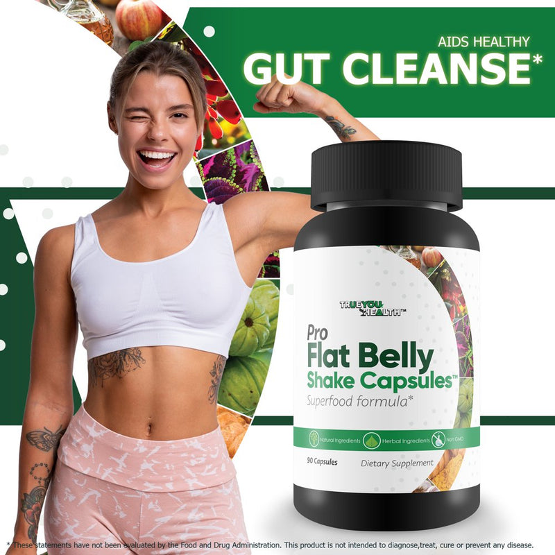 Pro Flat Belly Shake Capsules - Weight Loss Cleanse - Help Reduce Bloating - Body Cleanse & Digestive Cleanse - Support Overall Health by Cleansing - Help Clear Waste & Toxins with Cleanse Supplements