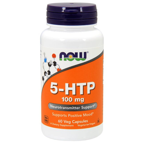 NOW Supplements, 5-HTP (5-Hydroxytryptophan) 100 Mg, Neurotransmitter Support*, 60 Veg Capsules