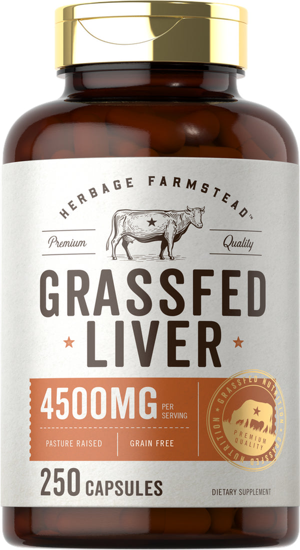 Grassfed Beef Liver | 4500Mg | 250 Capsules | by Herbage Farmstead